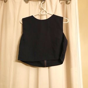 Native Youth Navy Blue Crop Top